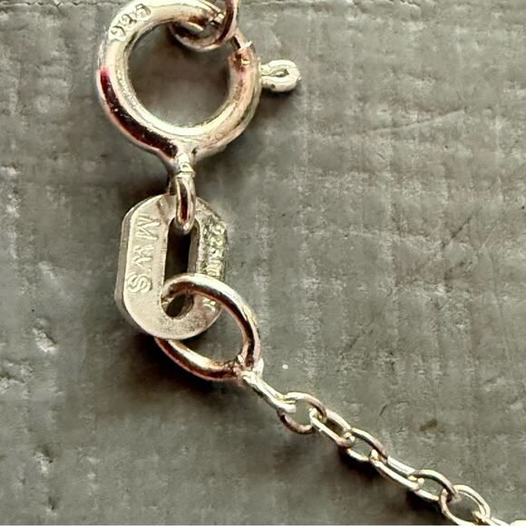 925 Sterling Silver CZ Cross Pendant Necklace - Picture 6 of 8